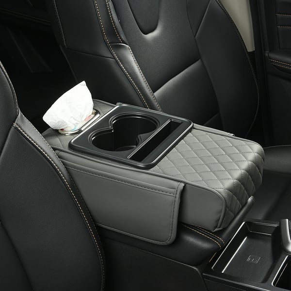 Tapis multifonctionnel en cuir PU pour accoudoir de voiture