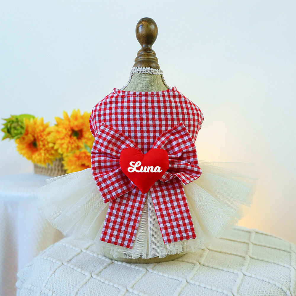 Robe personnalisée Saint-Valentin pour animaux de compagnie | inCloth02