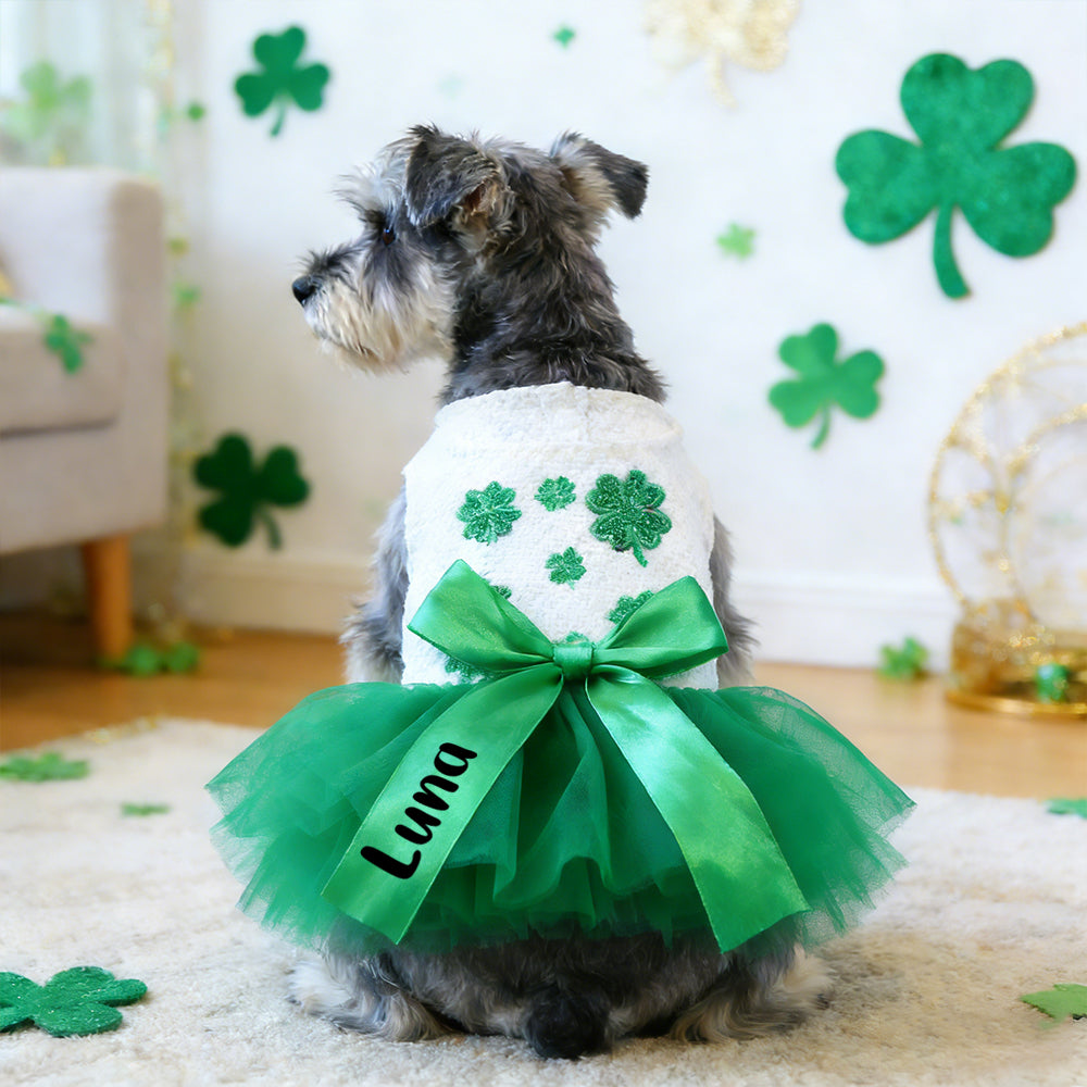 Personalisiertes Glücks-St.-Patricks-Day-Kleid für Haustiere | inCloth11