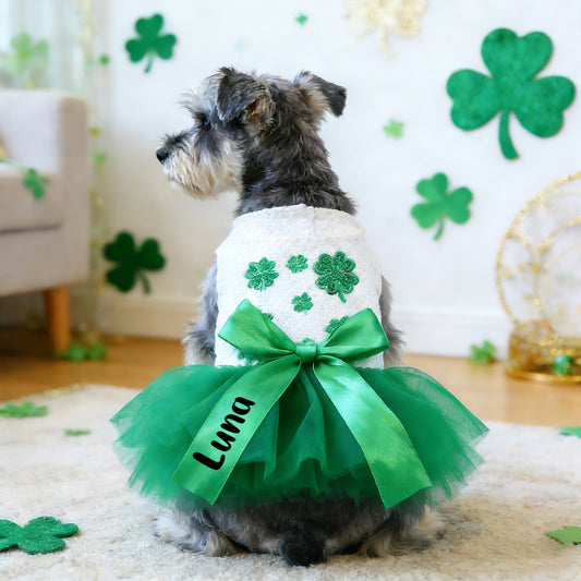 Personalisiertes Glücks-St.-Patricks-Day-Kleid für Haustiere | inCloth11