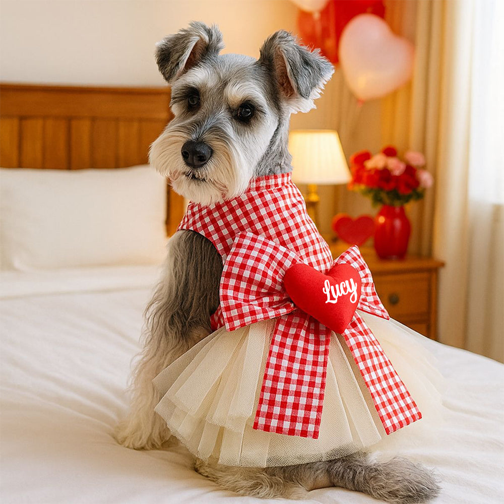 Robe personnalisée Saint-Valentin pour animaux de compagnie | inCloth02