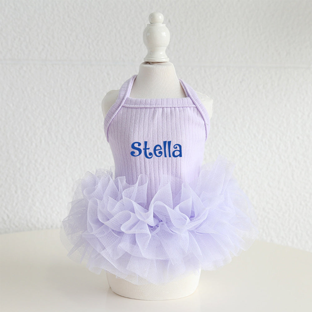 Robe Tutu Moelleuse Personnalisée avec Nom pour Animal de Compagnie | inCloth40