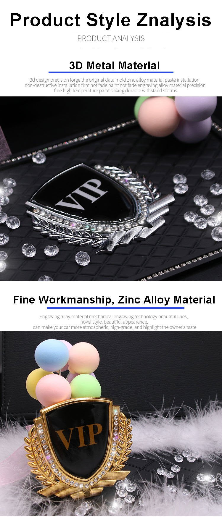 Hot Sale 🎉50% OFF🎉3D Wheat Ear Diamond Metal Creative Car Sticker