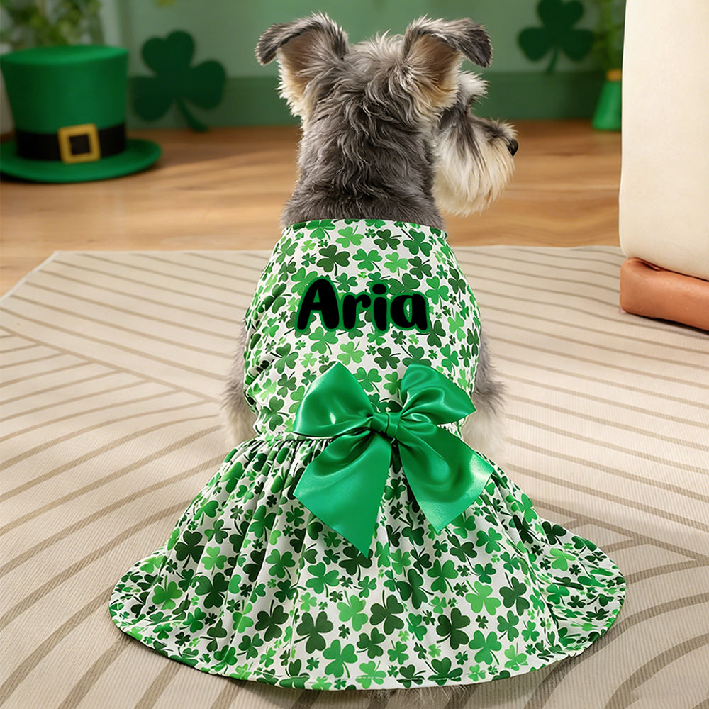 Personalisiertes Haustier St. Patrick's Day Glückskleid | inCloth01