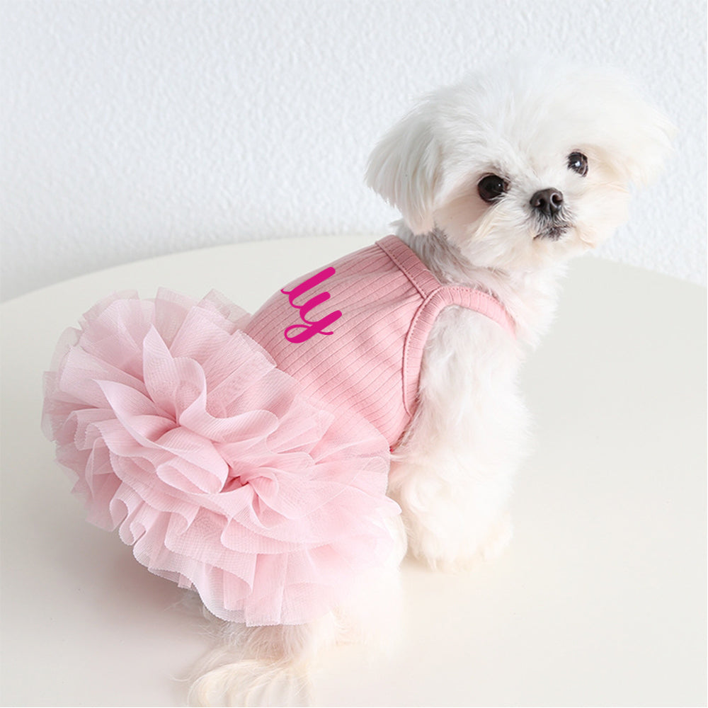 Robe Tutu Moelleuse Personnalisée avec Nom pour Animal de Compagnie | inCloth40