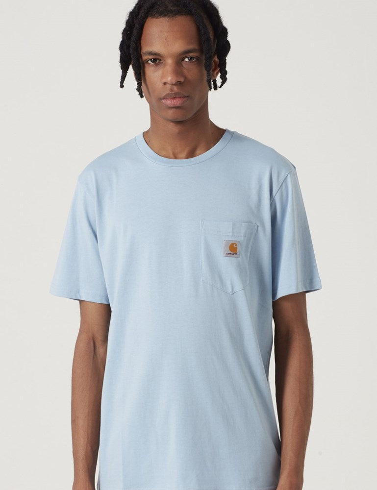 Taschen-T-Shirt – Gletscherblau