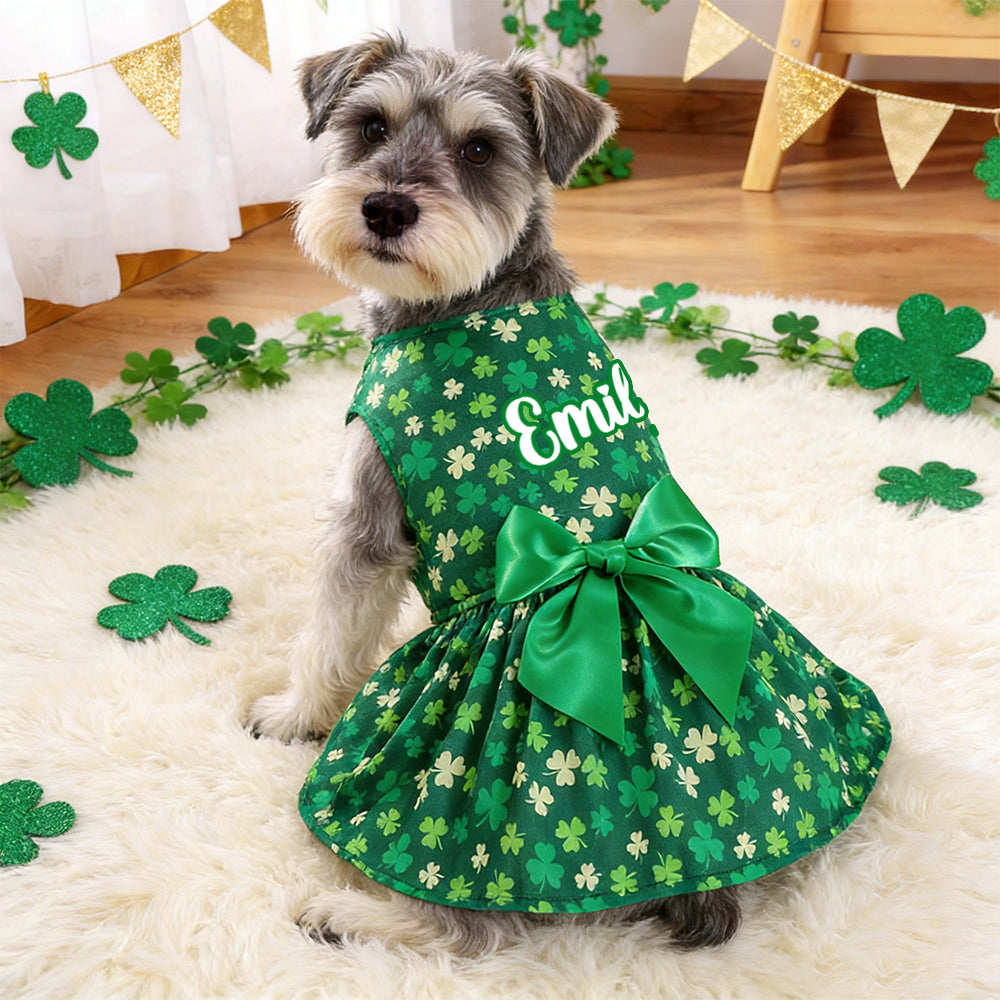 Personalisiertes Haustier St. Patrick's Day Glückskleid | inCloth01