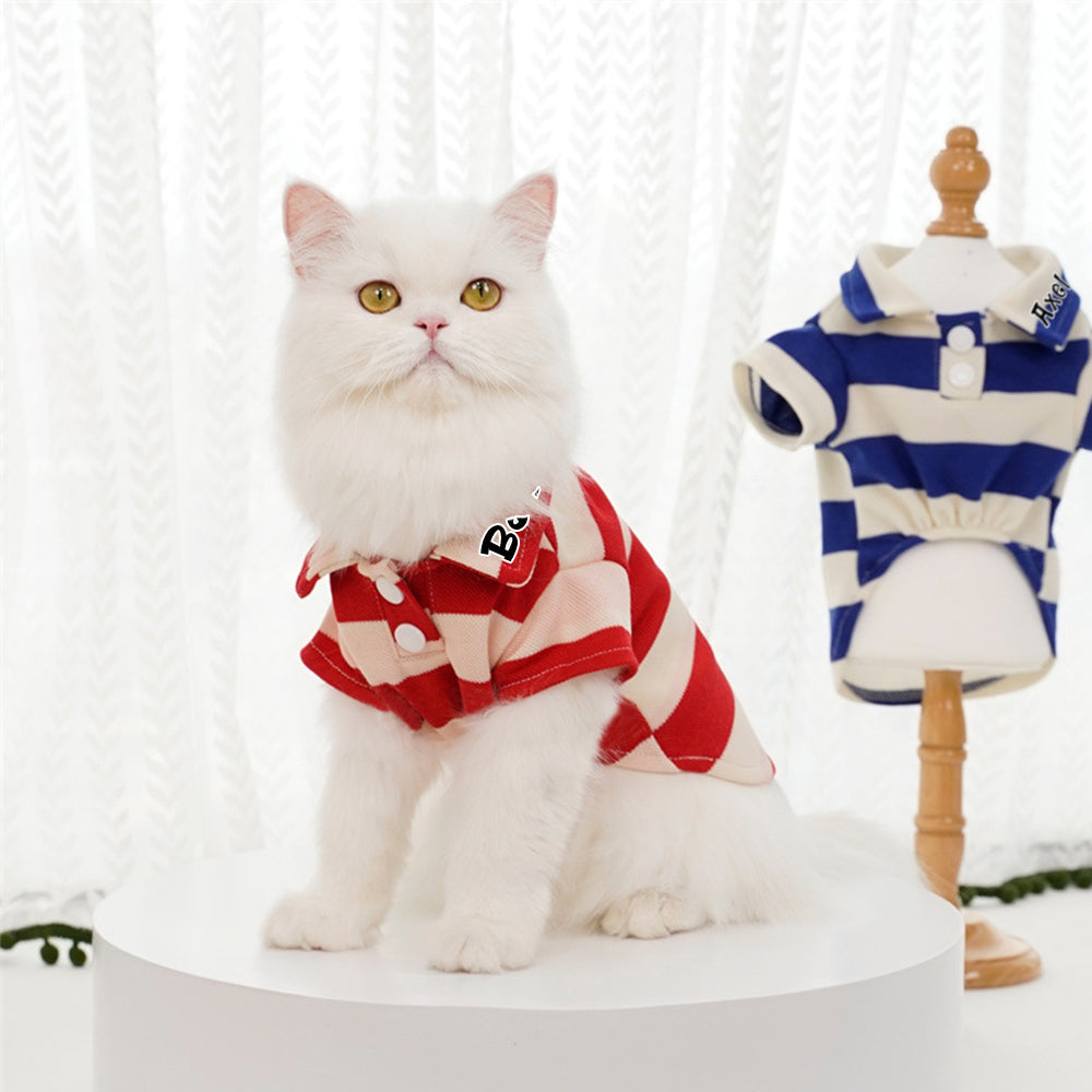 Polo rayé personnalisé pour animaux de compagnie | inCloth24
