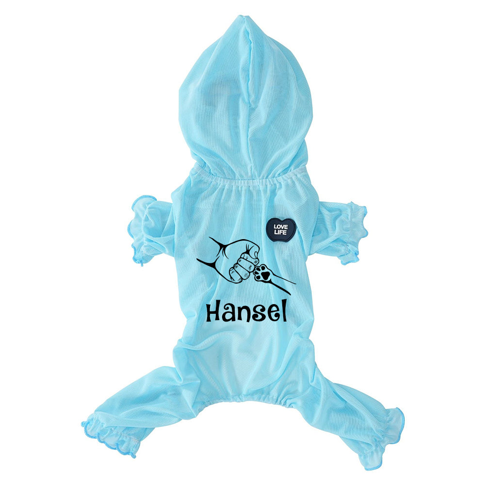 Personalized Name Pet Breathable Sun & Mosquito Guard Onesie | inCloth71