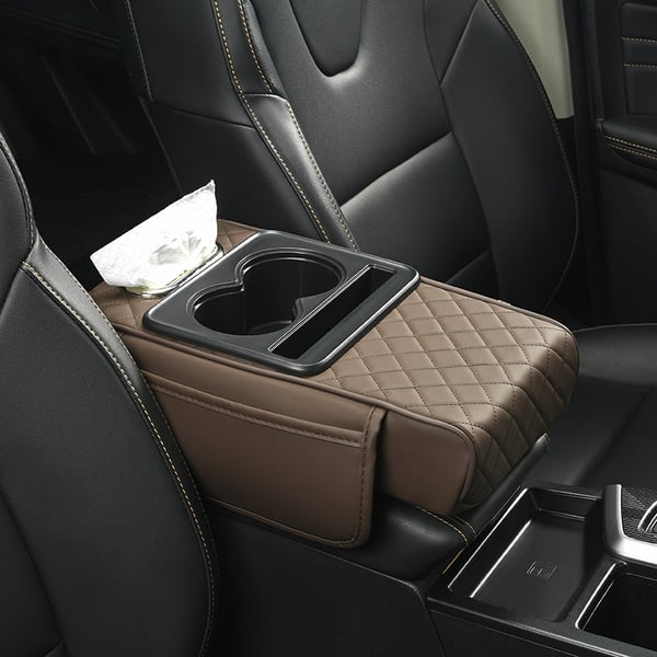 Tapis multifonctionnel en cuir PU pour accoudoir de voiture