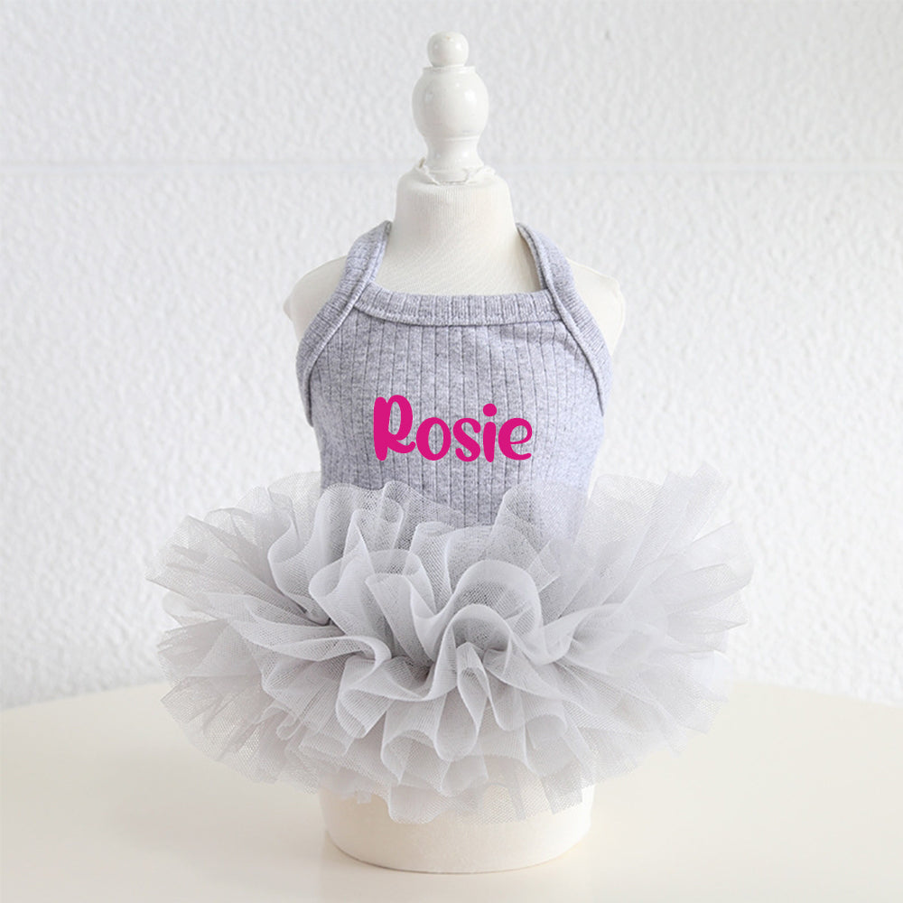 Robe Tutu Moelleuse Personnalisée avec Nom pour Animal de Compagnie | inCloth40