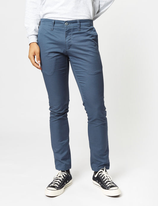 Pantalon chino Sid (coupe slim) - Bleu minerai
