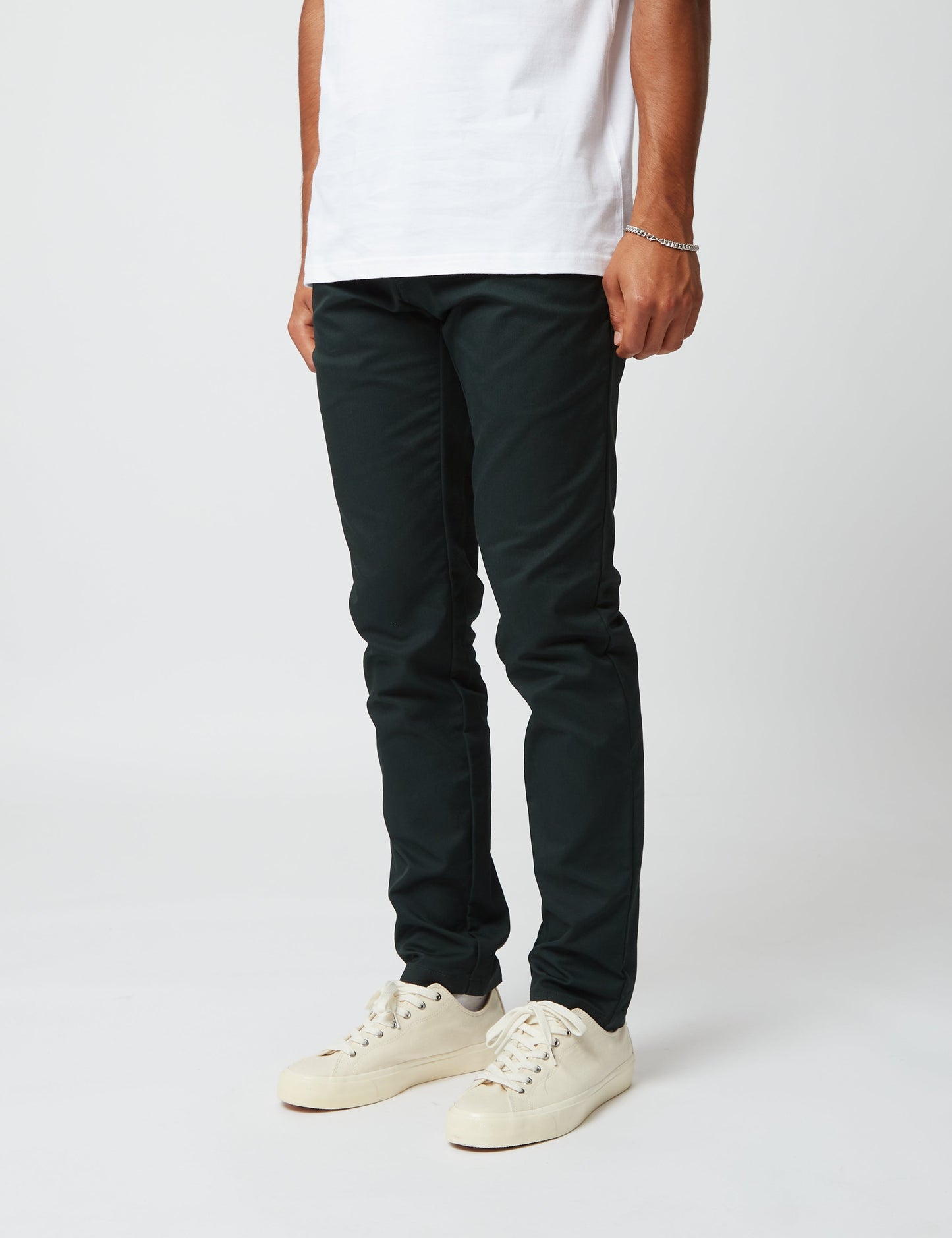 Pantalon Chino Sid (coupe slim) - Vert Cèdre Foncé