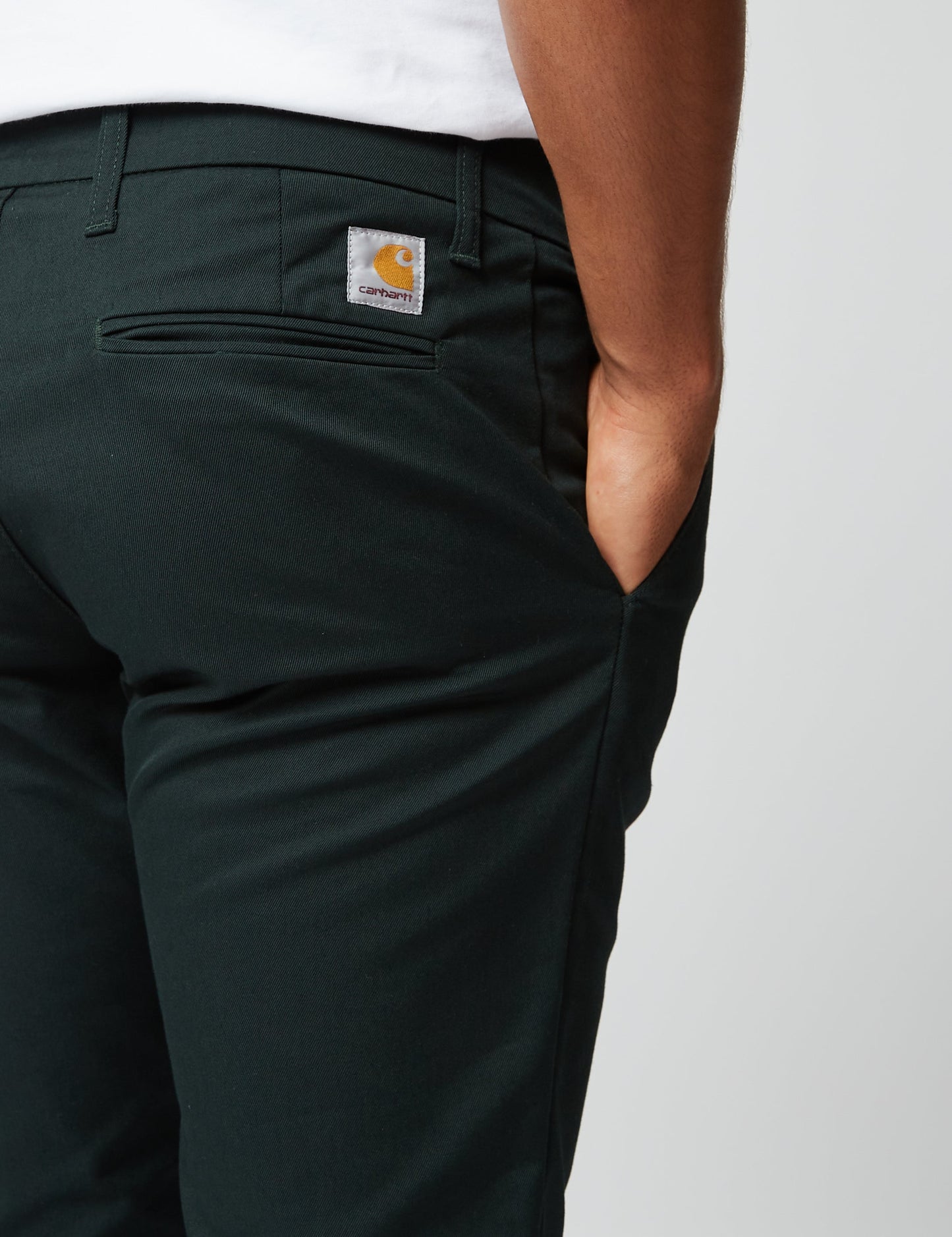 Pantalon Chino Sid (coupe slim) - Vert Cèdre Foncé