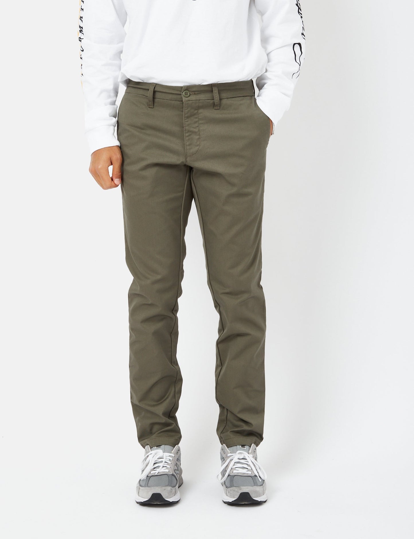 Pantalon Sid (coupe slim) - Vert Algue