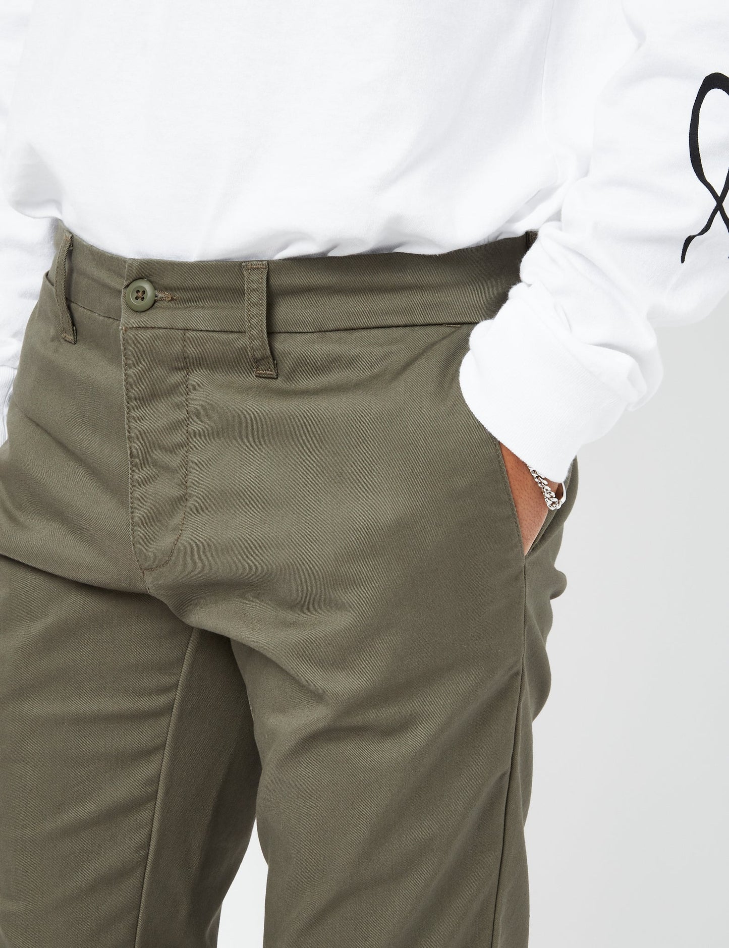 Pantalon Sid (coupe slim) - Vert Algue