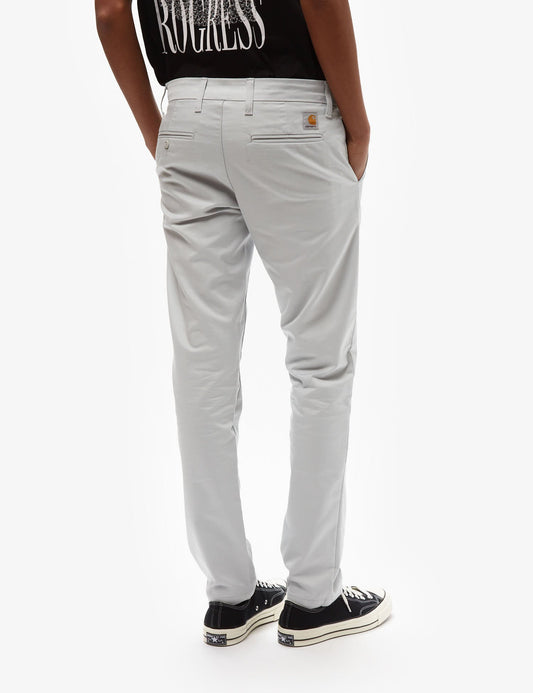 Pantalon chino Sid – Gris argenté sonique