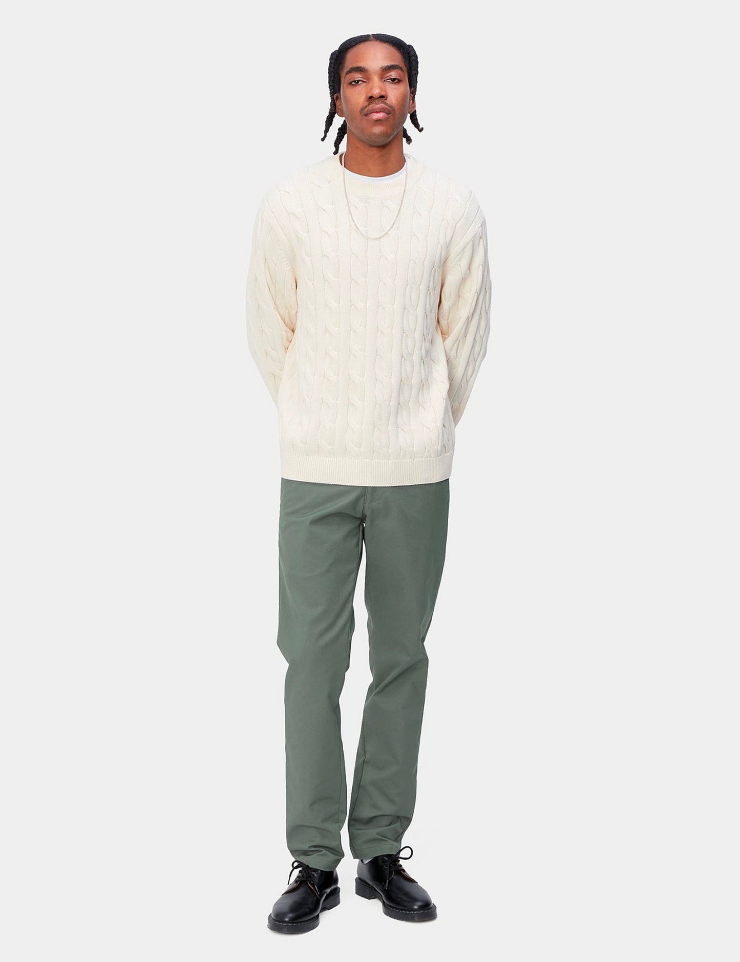 Sid Pant Chino Hose - Park Green Rinsed