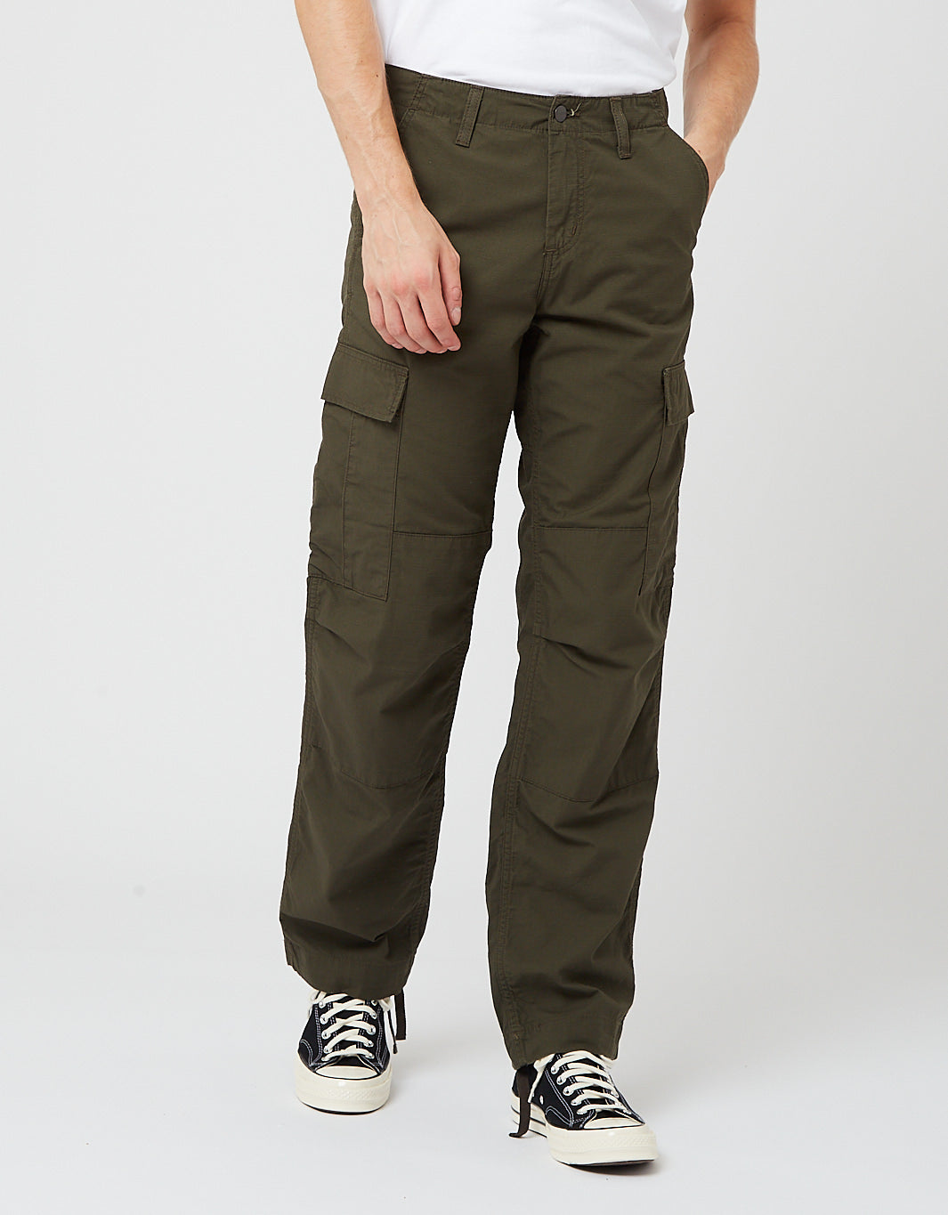 Pantalon Cargo Regular (Ripstop, 6,5oz) - Vert Cyprès