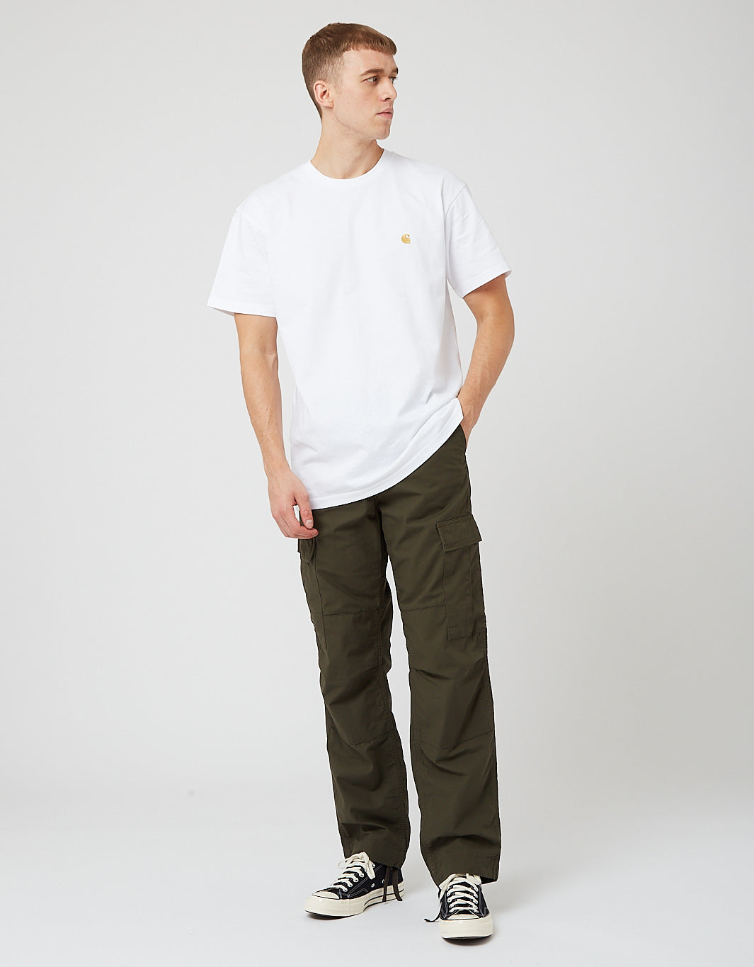 Pantalon Cargo Regular (Ripstop, 6,5oz) - Vert Cyprès