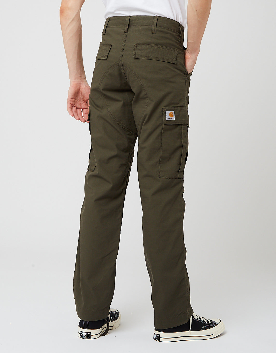 Pantalon Cargo Regular (Ripstop, 6,5oz) - Vert Cyprès