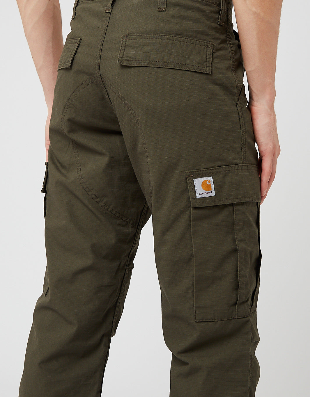 Pantalon Cargo Regular (Ripstop, 6,5oz) - Vert Cyprès