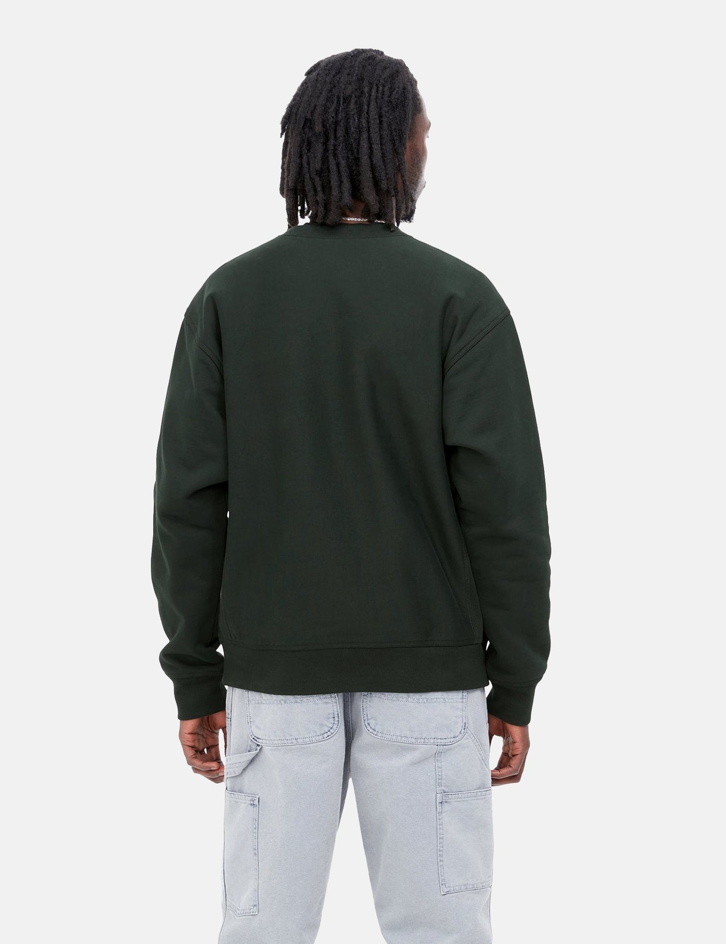 Sweat-shirt American Script - Vert Cèdre Foncé