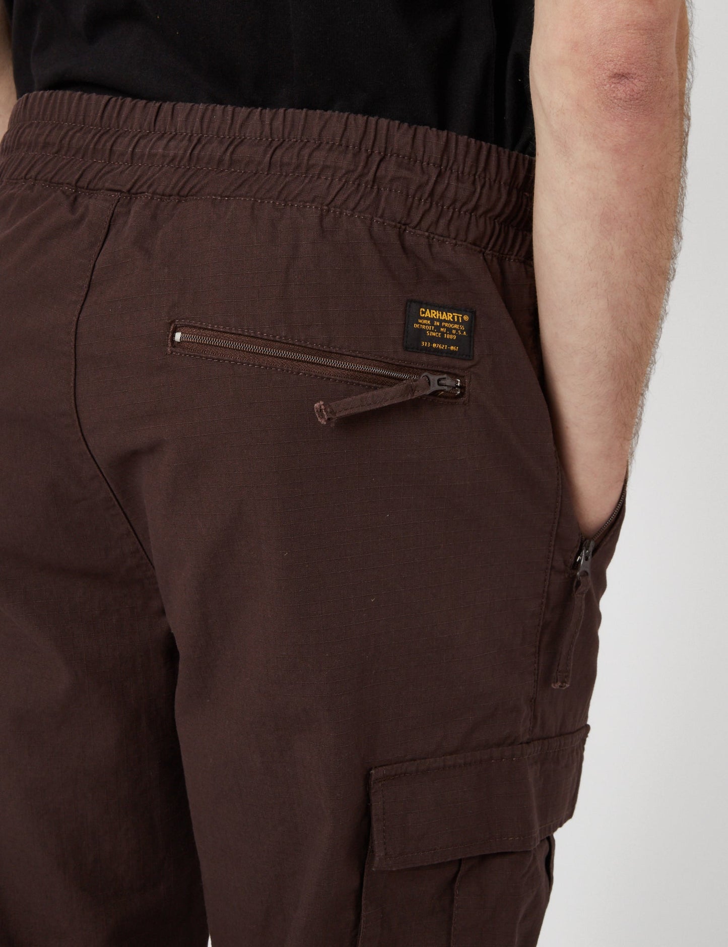 Pantalon de survêtement cargo (Ripstop) – Marron Terre d'ombre Foncé