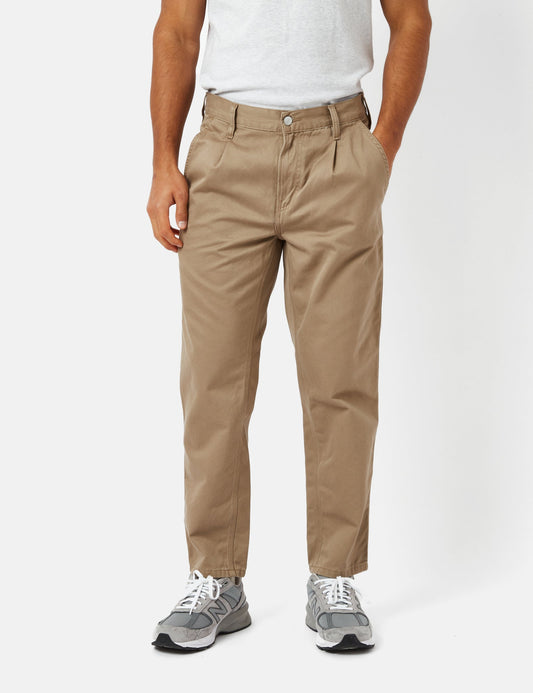 Pantalon Abbott (coupe fuselée normale) – Beige cuir