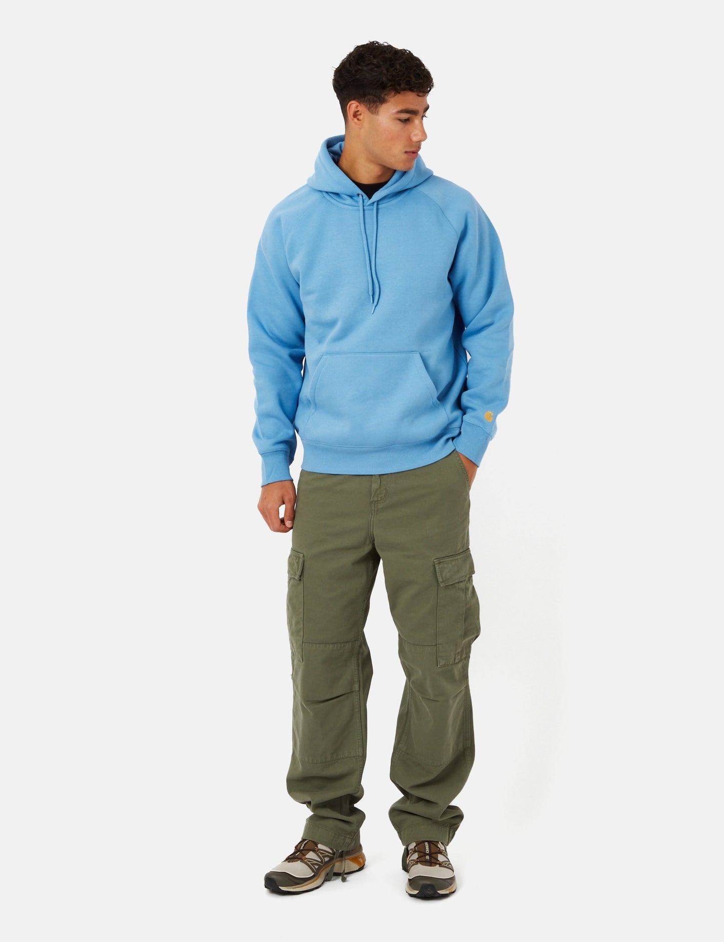 Chase Kapuzen-Sweatshirt - Piscine Blau