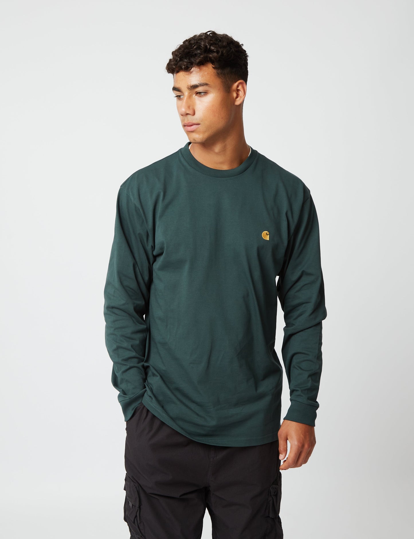 Chase Langarm-T-Shirt - Dunkelumberbraun