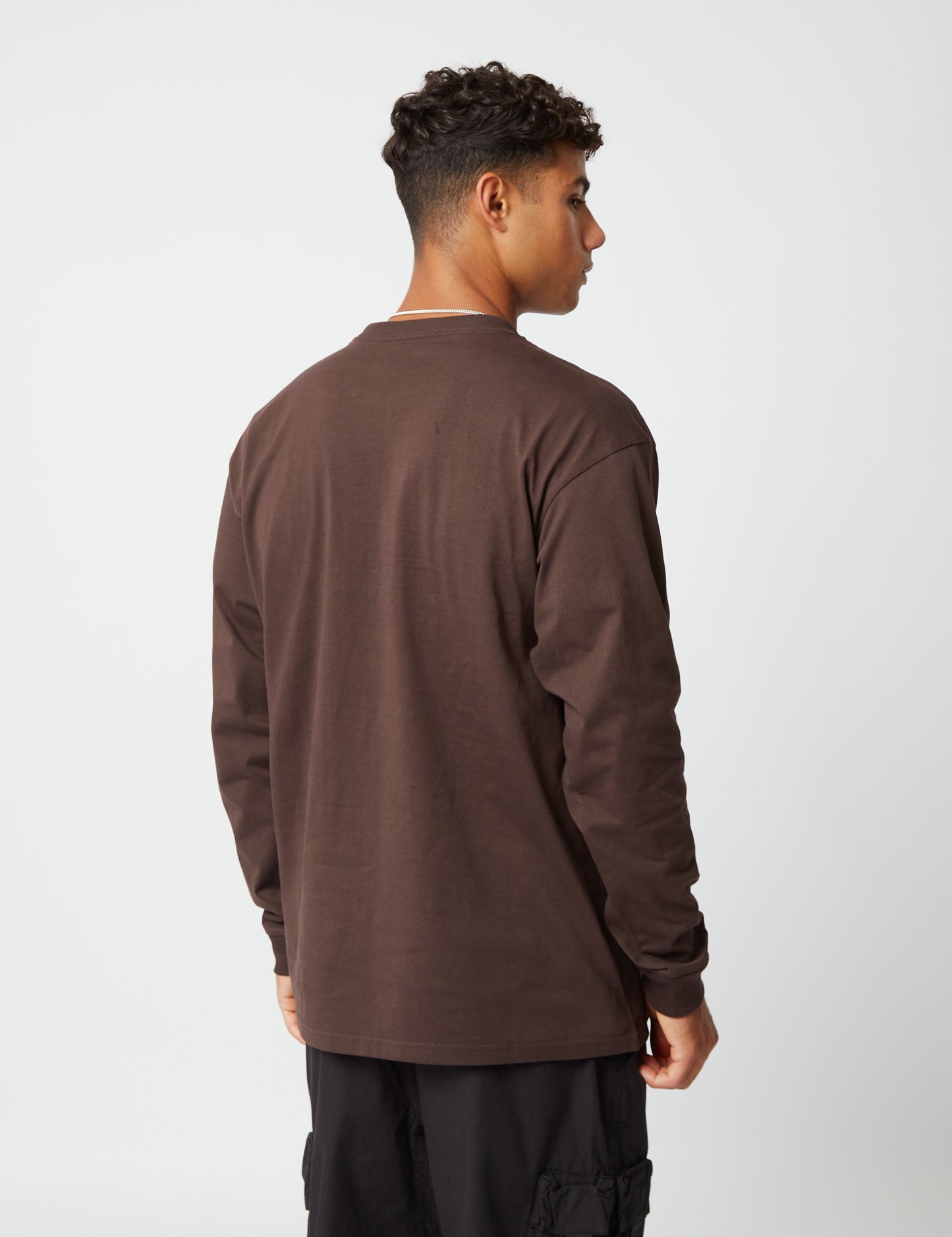 Chase Langarm-T-Shirt - Dunkelumberbraun