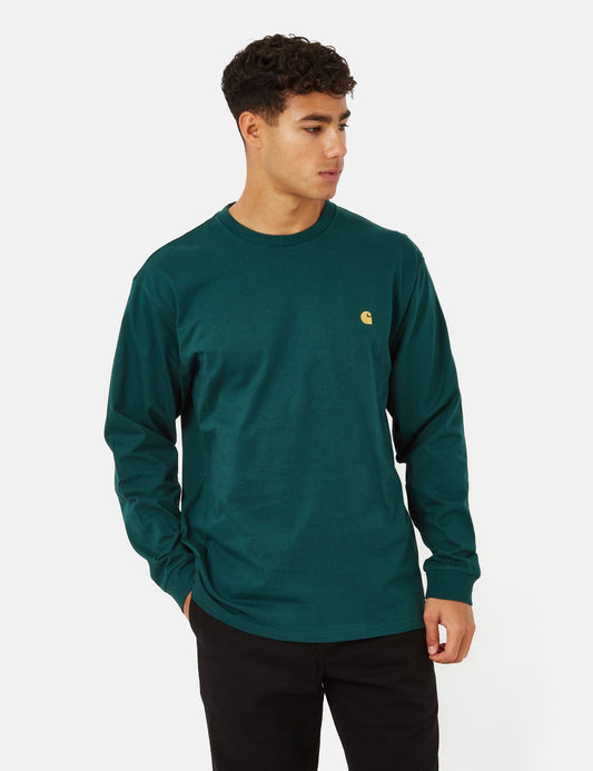 Chase Langarm-T-Shirt (locker sitzend) – Botanic Green