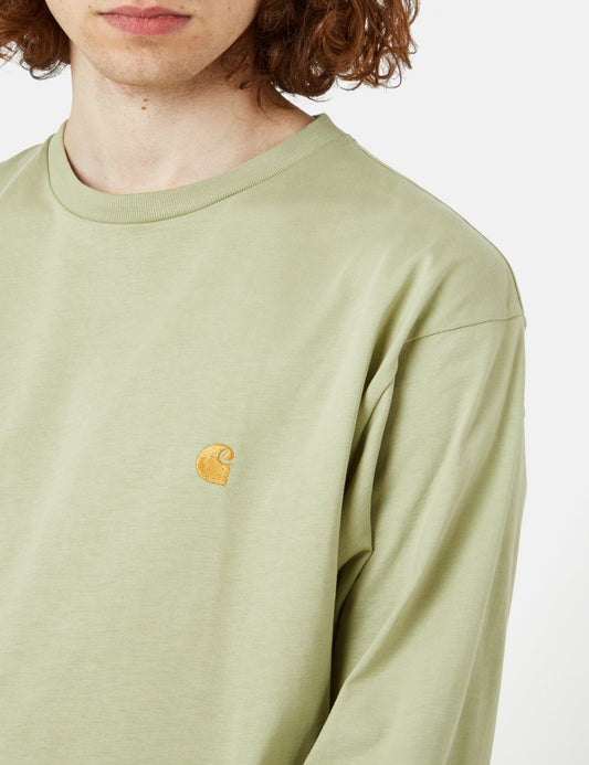 Chase Langarm-T-Shirt (locker sitzend) - Agavegrün