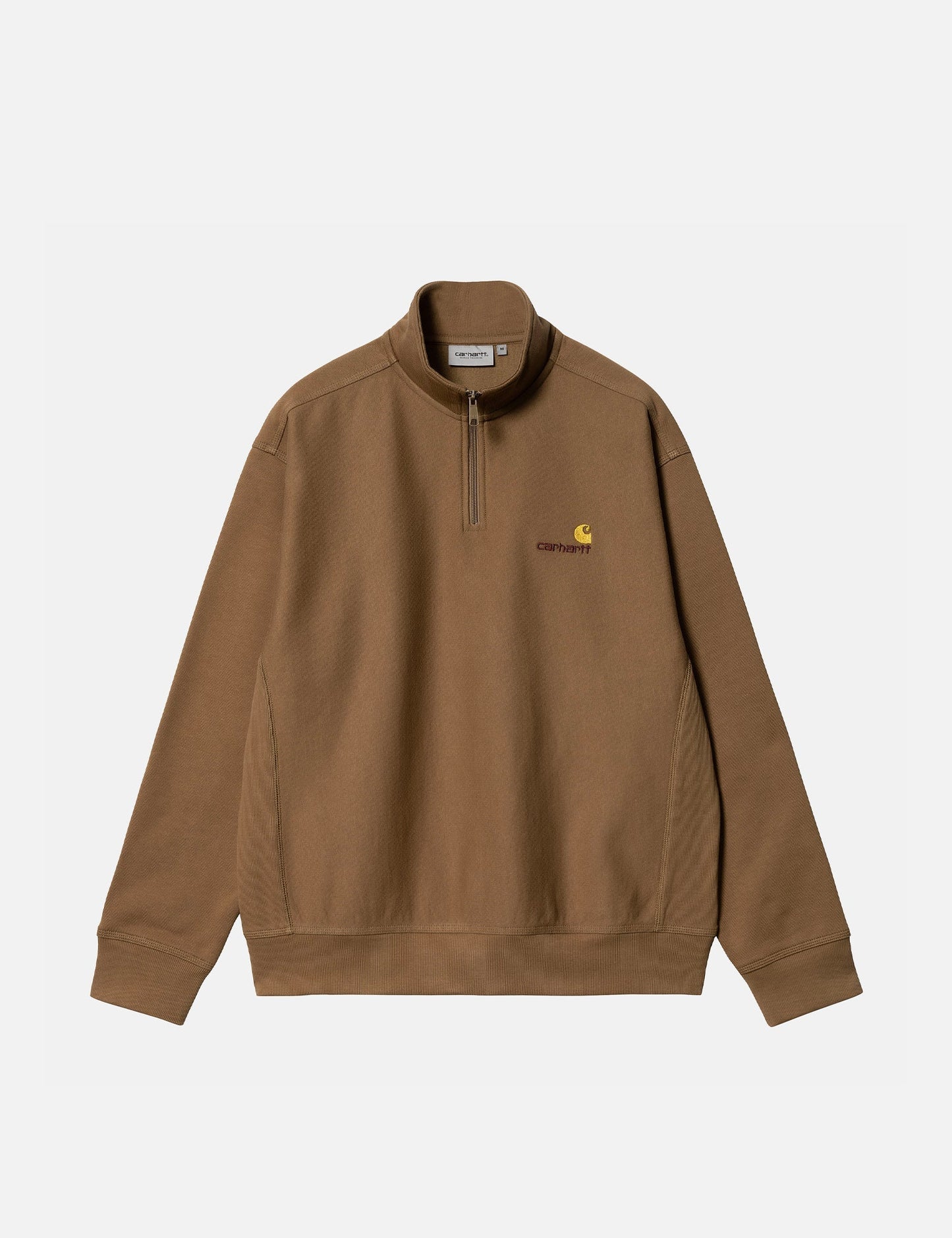 Sweat-shirt Demi-zip American Script - Marron Buffalo