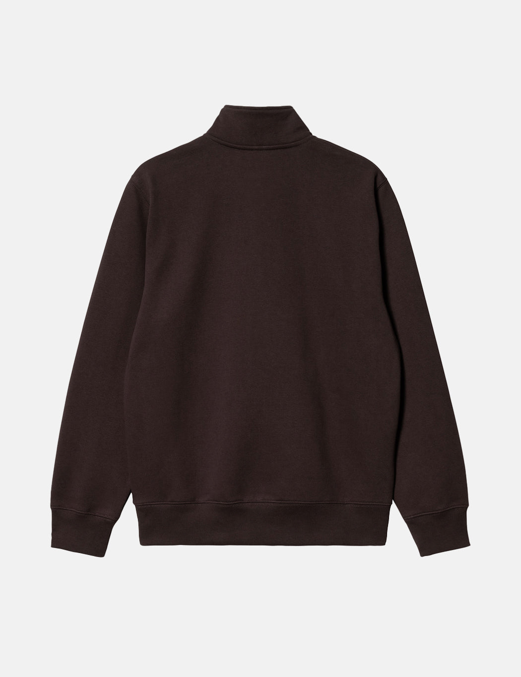 Chase Neck Zip Sweatshirt – Dunkles Umbra-Braun