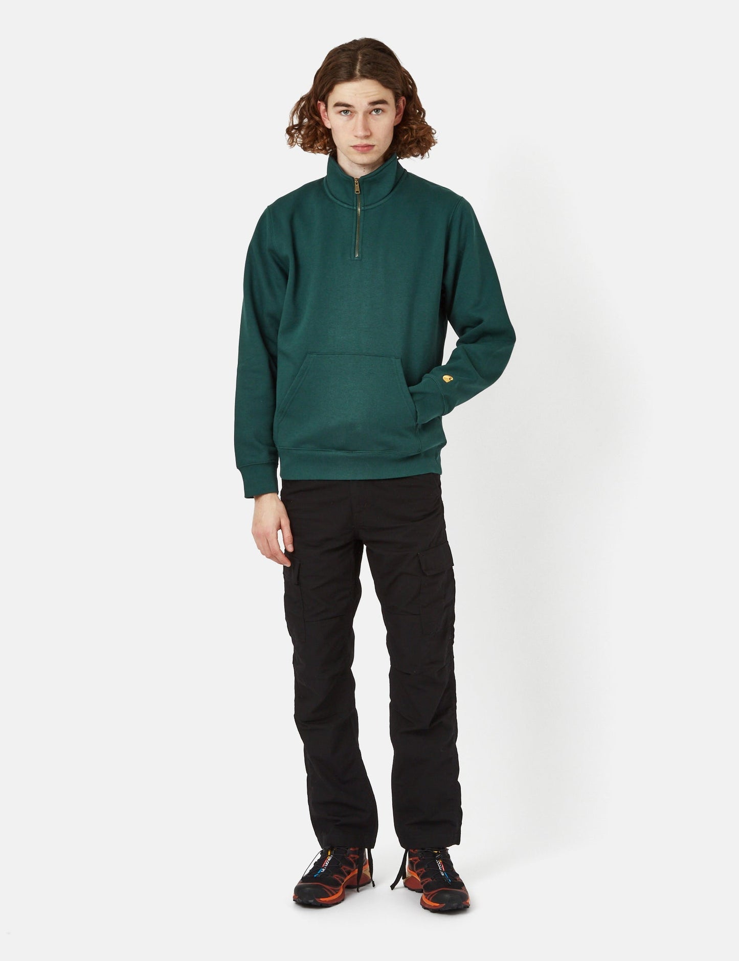 Chase Neck Zip Sweatshirt – Botanic Green