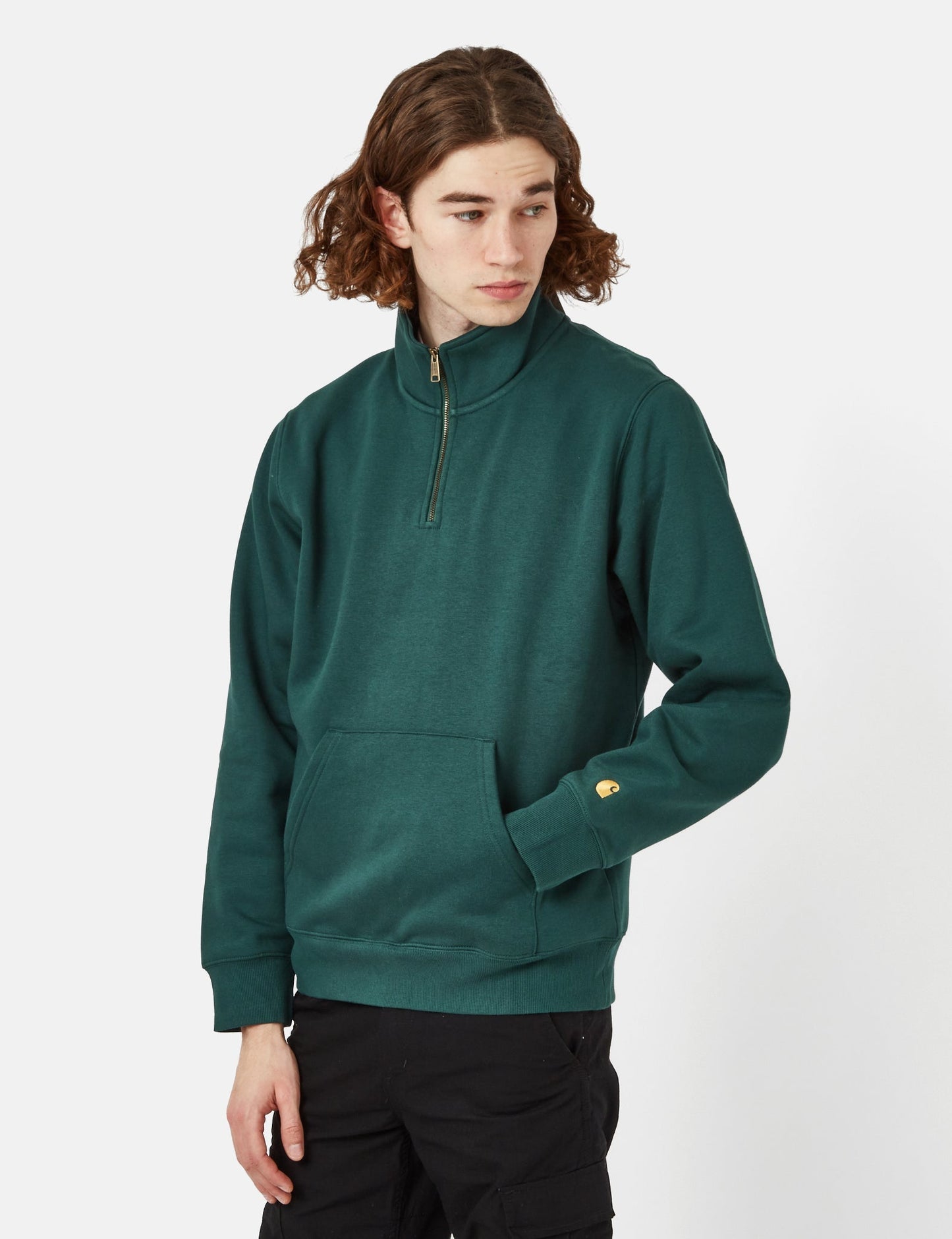 Chase Neck Zip Sweatshirt – Botanic Green