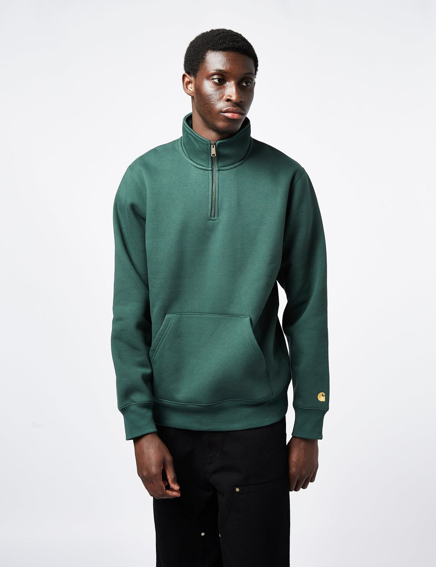 Chase Neck Zip Sweatshirt – Botanic Green