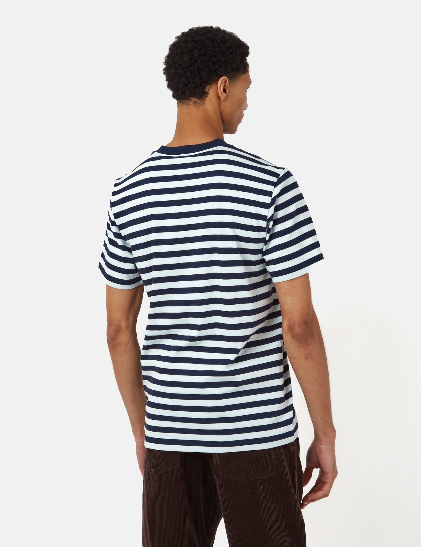 T-shirt Scotty à poche rayée (coupe classique) - Bleu Atome/Bleu Icare