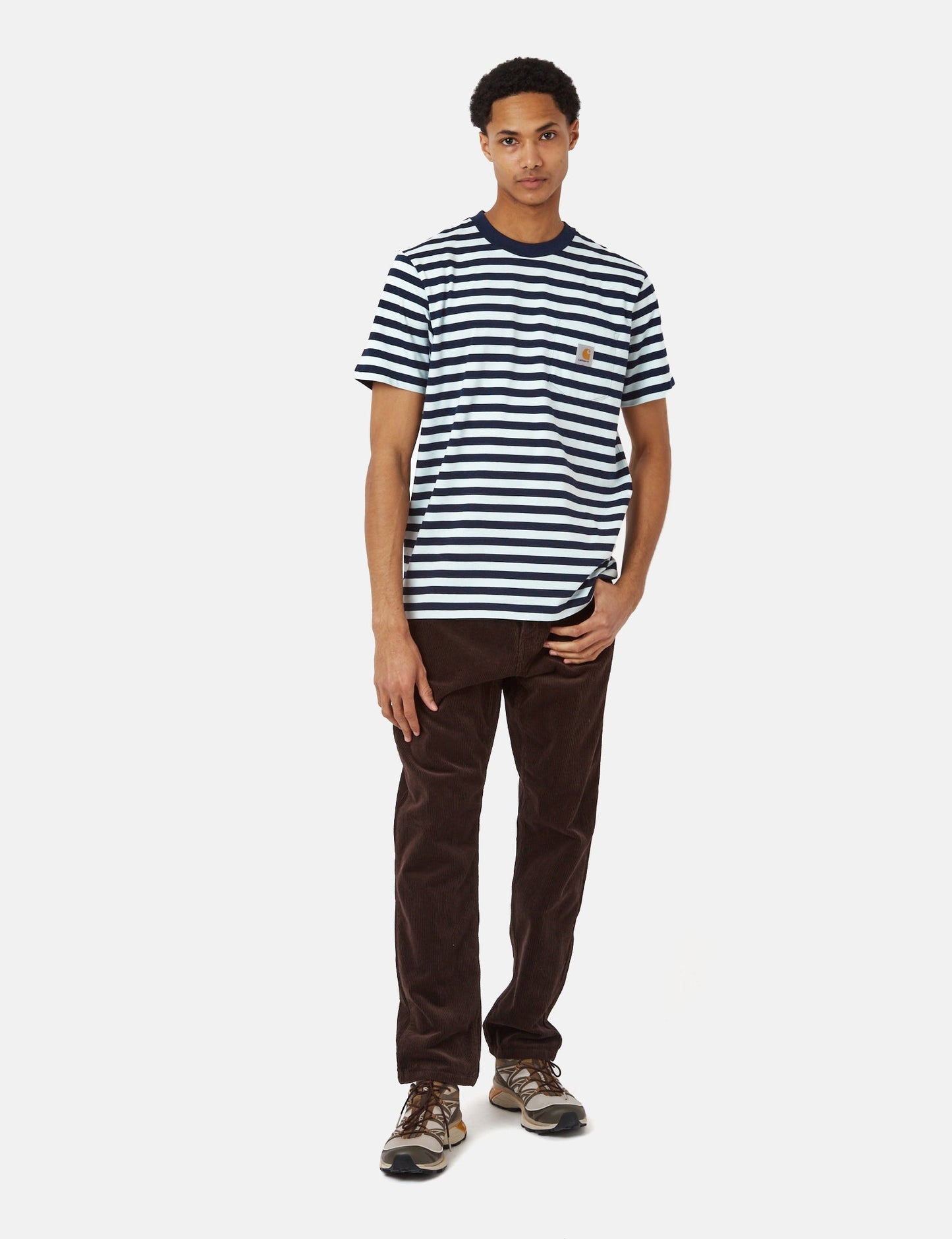 T-shirt Scotty à poche rayée (coupe classique) - Bleu Atome/Bleu Icare