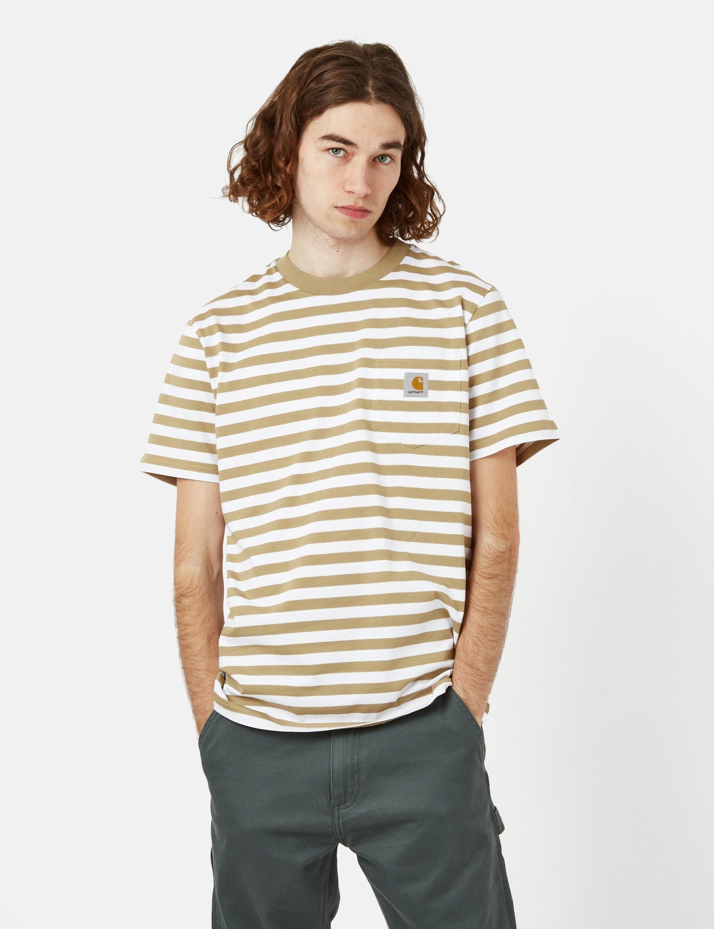 T-shirt Scotty à poche rayée (coupe classique) - Bleu Atome/Bleu Icare
