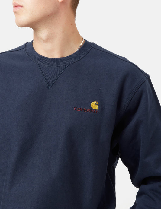 American Script Sweatshirt - Enzianblau