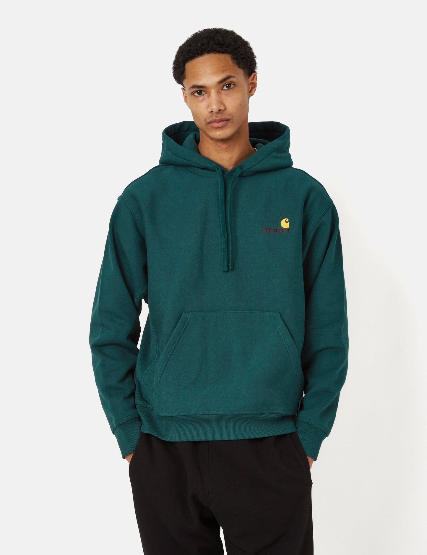 Kapuzenpullover „American Script“ – Botanic Green