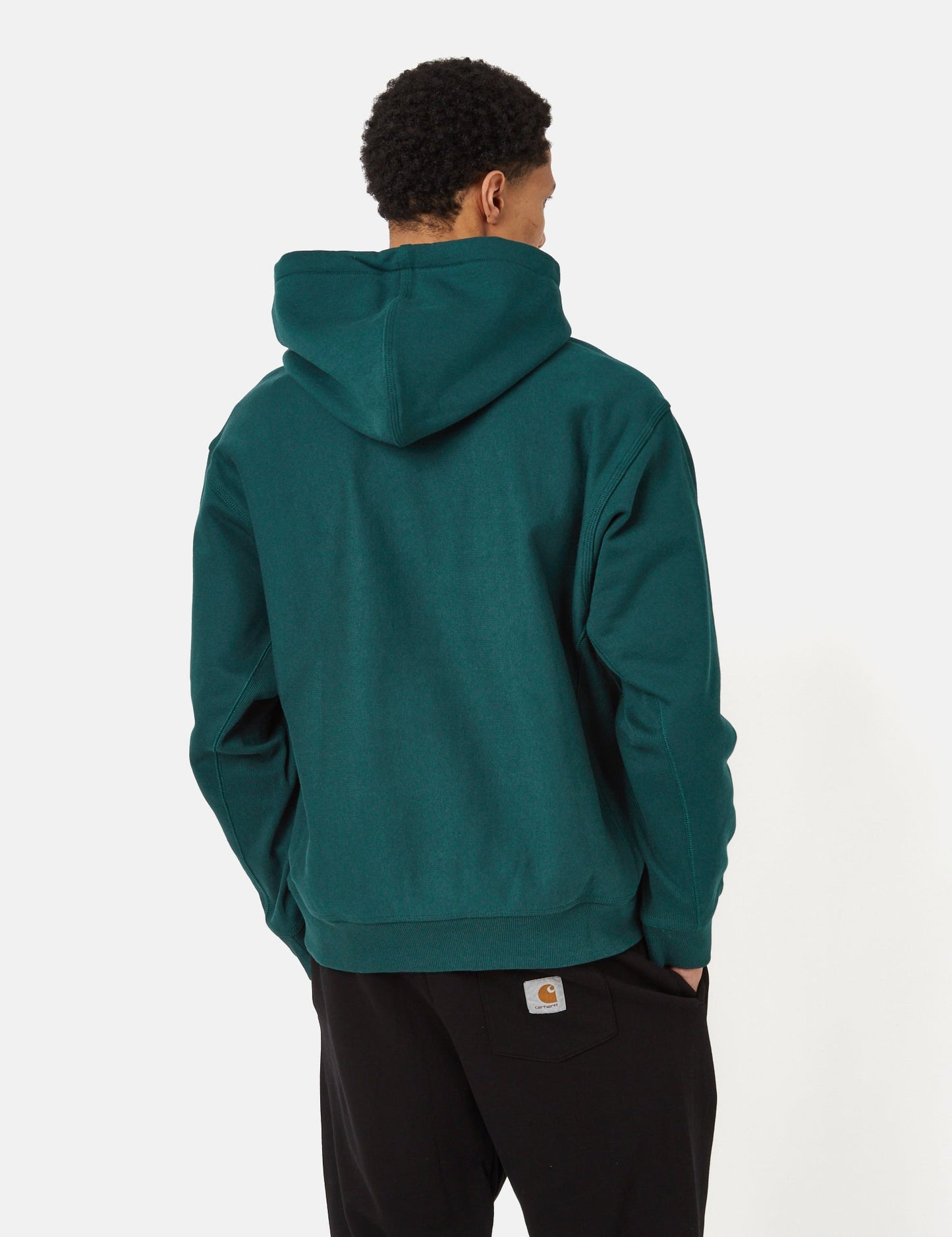 Kapuzenpullover „American Script“ – Botanic Green