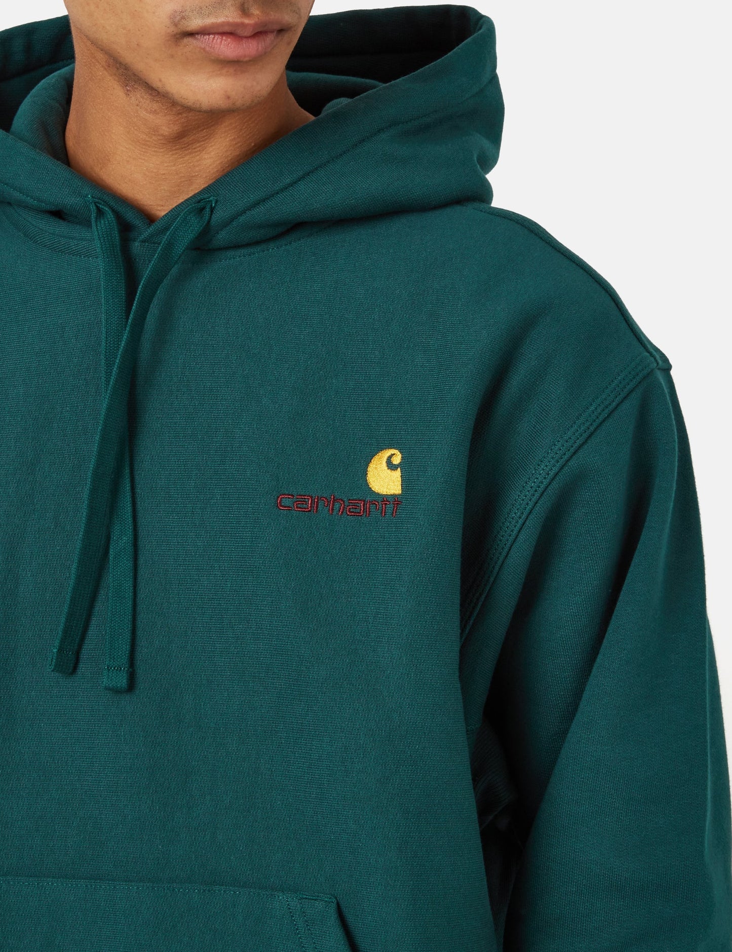 Kapuzenpullover „American Script“ – Botanic Green