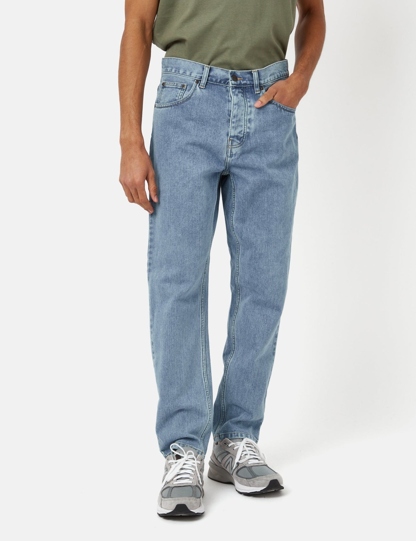 Newel Pant (Relaxed, Stone Bleached) – Blau