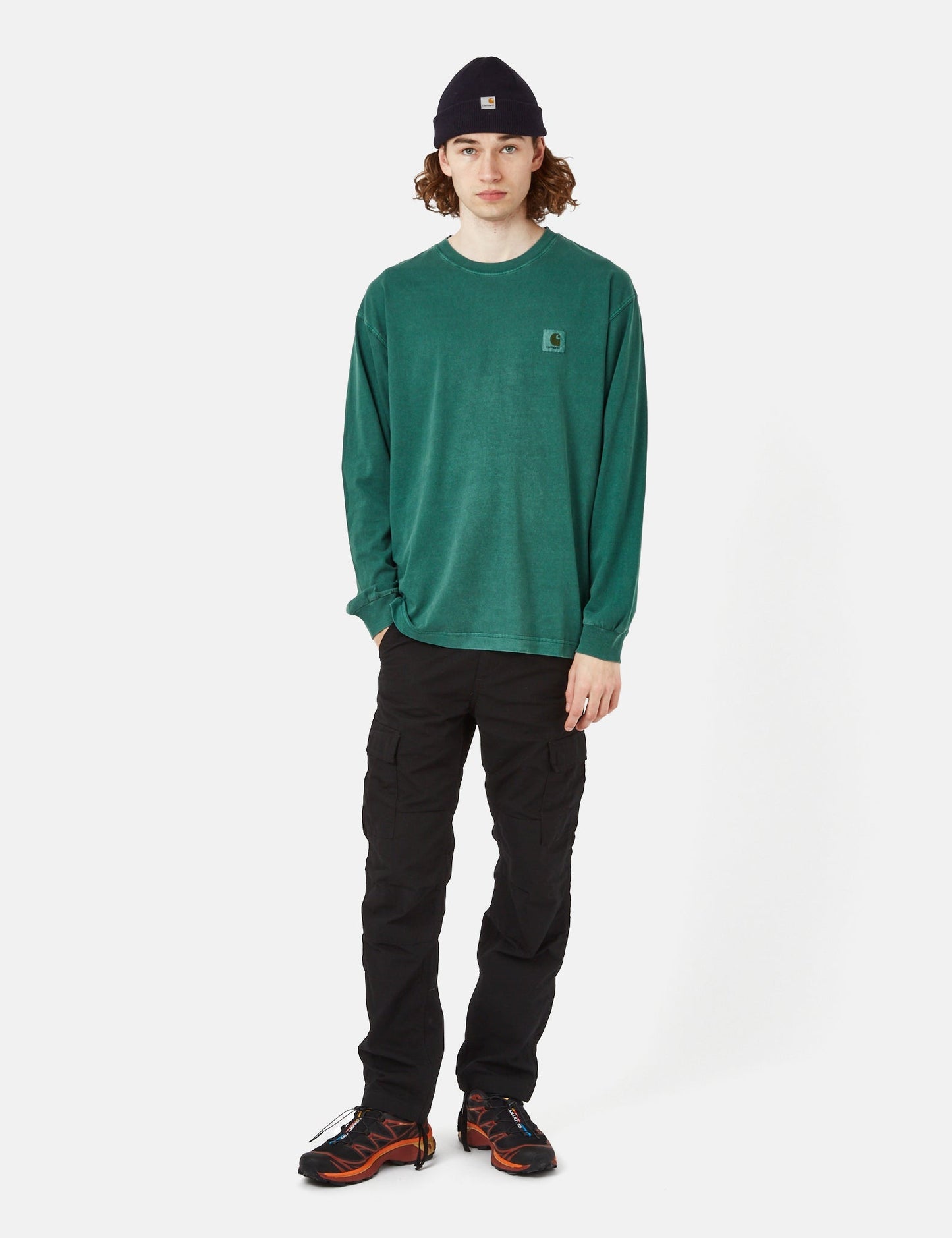 Nelson Langarm-T-Shirt (locker geschnitten) - Botanic Green
