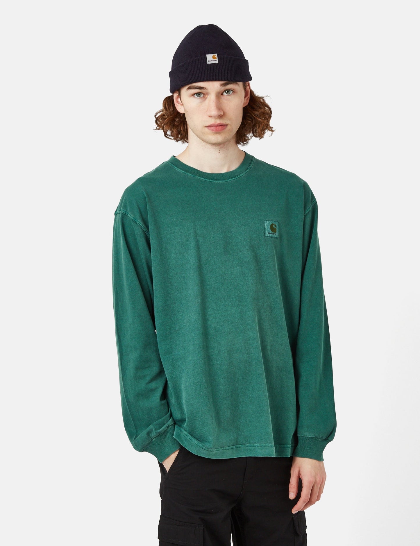 Nelson Langarm-T-Shirt (locker geschnitten) - Botanic Green