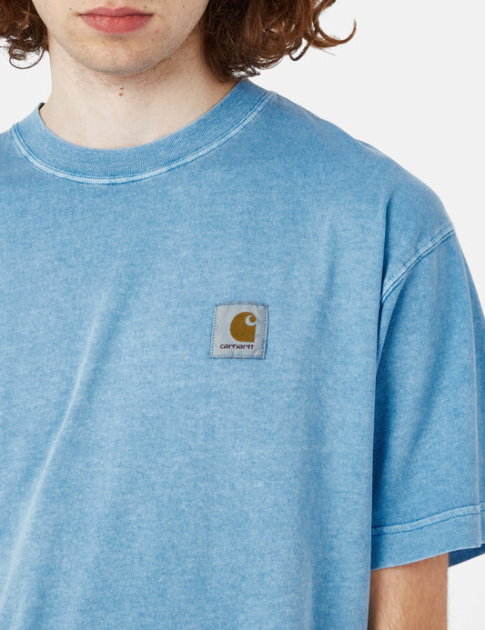 T-shirt Nelson (ample) - Bleu piscine